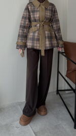 Ekose Ceket - Kahve - Görsel 4