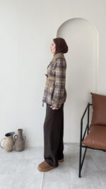 Ekose Ceket - Kahve - Görsel 6