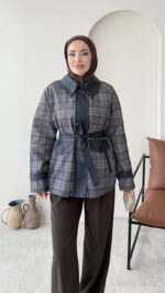 Ekose Ceket - Lacivert