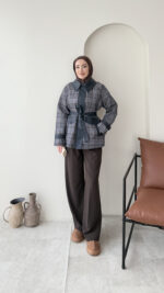 Ekose Ceket - Lacivert - Görsel 4