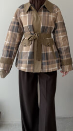 Ekose Ceket - Camel - Görsel 2