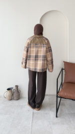 Ekose Ceket - Camel - Görsel 6