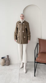 Flower Ceket - Camel - Görsel 5