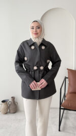 Flower Ceket - Acı Kahve