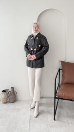 Flower Ceket - Acı Kahve - Görsel 4