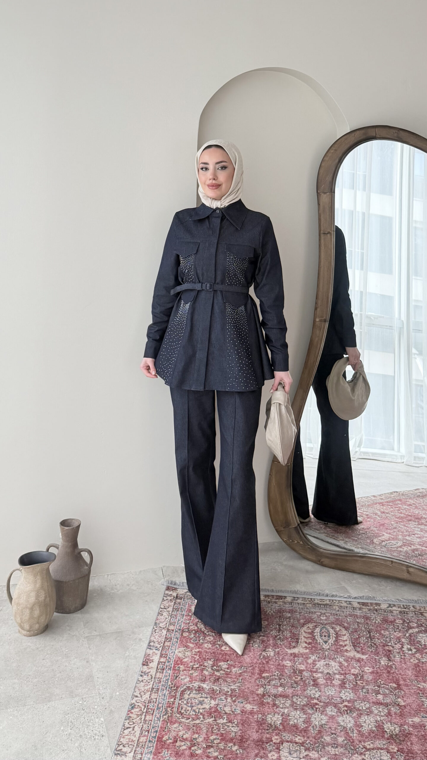 1768329107_0_69668f93cb8b8.jpg Midin Denim Takım - Mavi - Görsel 1