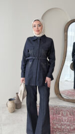 Midin Denim Takım - Mavi - Görsel 4