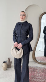 Midin Denim Takım - Mavi - Görsel 5