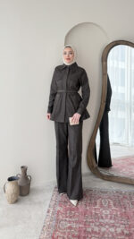 Midin Denim Takım - Kahve