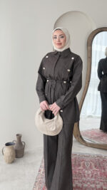 Noyan Denim Takım - Kahve - Görsel 4