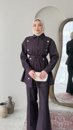 Noyan Denim Takım - Mürdüm - Görsel 4