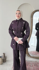 Noyan Denim Takım - Mürdüm - Görsel 5