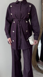 Noyan Denim Takım - Mürdüm - Görsel 6