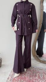 Noyan Denim Takım - Mürdüm - Görsel 7