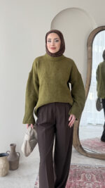 Hola Triko Kazak - Yağ Yeşili