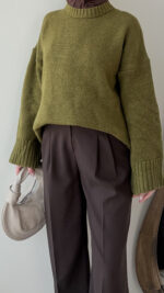 Hola Triko Kazak - Yağ Yeşili - Görsel 3