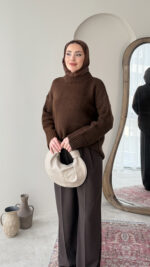 Hola Triko Kazak - Koyu Kahve - Görsel 2