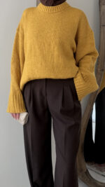 Hola Triko Kazak - Hardal - Görsel 4