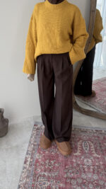 Hola Triko Kazak - Hardal - Görsel 5