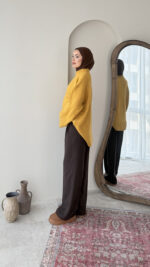 Hola Triko Kazak - Hardal - Görsel 6