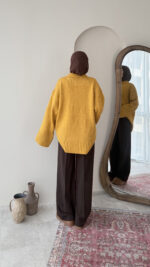 Hola Triko Kazak - Hardal - Görsel 7