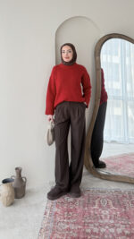 Hola Triko Kazak - Kırmızı - Görsel 5