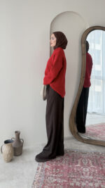 Hola Triko Kazak - Kırmızı - Görsel 6