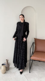 Moon Tasarım Elbise - Siyah (Ön Sipariş tedarik süreci 20 gündür )