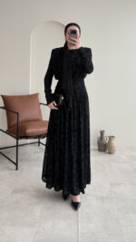 Moon Tasarım Elbise - Siyah (Ön Sipariş tedarik süreci 20 gündür ) - Görsel 7