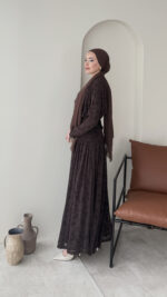 Moon Tasarım Elbise - Acı Kahve ( Ön Sipariş tedarik süreci 20 gündür ) - Görsel 2