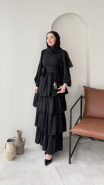 Kasra Tasarım Elbise - Siyah