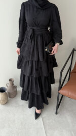 Kasra Tasarım Elbise - Siyah - Görsel 6