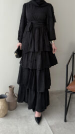 Kasra Tasarım Elbise - Siyah - Görsel 7