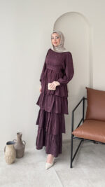 Kasra Tasarım Elbise - Mürdüm