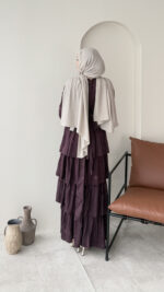 Kasra Tasarım Elbise - Mürdüm - Görsel 3