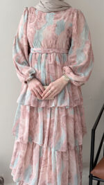 Viona Tasarım Elbise - Pembe (Ön Sipariş ) - Görsel 6