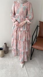 Viona Tasarım Elbise - Pembe (Ön Sipariş ) - Görsel 7