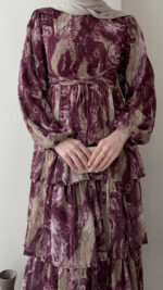 Viona Tasarım Elbise - Mürdüm - Görsel 5