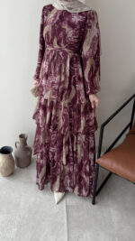 Viona Tasarım Elbise - Mürdüm - Görsel 6