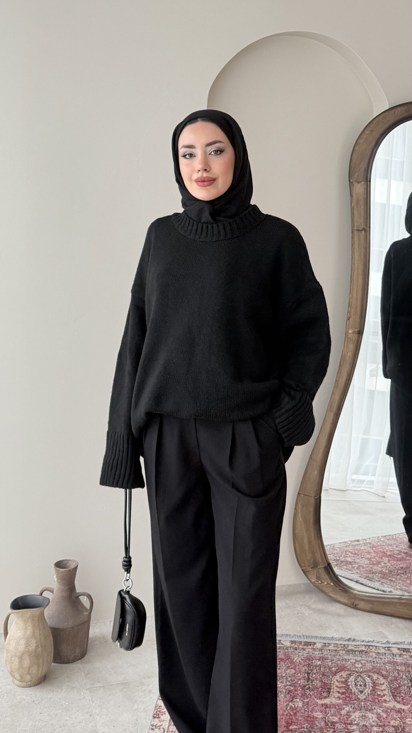 1768463914_0_69689e2a51d5d.jpg Hola Triko Kazak - Siyah - Görsel 1