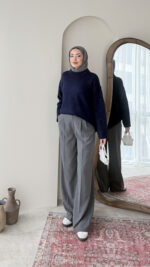 Hola Triko Kazak - Lacivert - Görsel 4