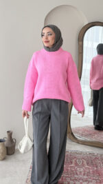 Hola Triko Kazak - Açık Pembe - Görsel 2