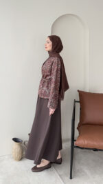 Lora Etekli Scuba Takım - Kahve - Görsel 2