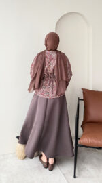 Lora Etekli Scuba Takım - Kahve - Görsel 3