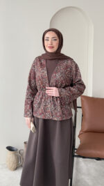 Lora Etekli Scuba Takım - Kahve - Görsel 4