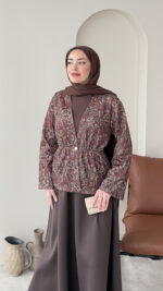 Lora Etekli Scuba Takım - Kahve - Görsel 5