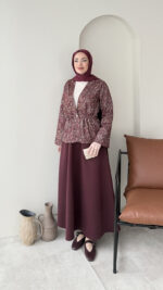 Lora Etekli Scuba Takım - Bordo