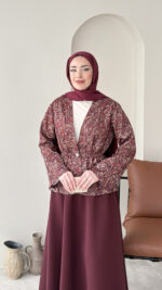 Lora Etekli Scuba Takım - Bordo - Görsel 5