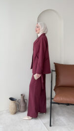 Belin Blazer Takım - Bordo - Görsel 2