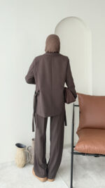 Belin Blazer Takım - Koyu Kahve - Görsel 3